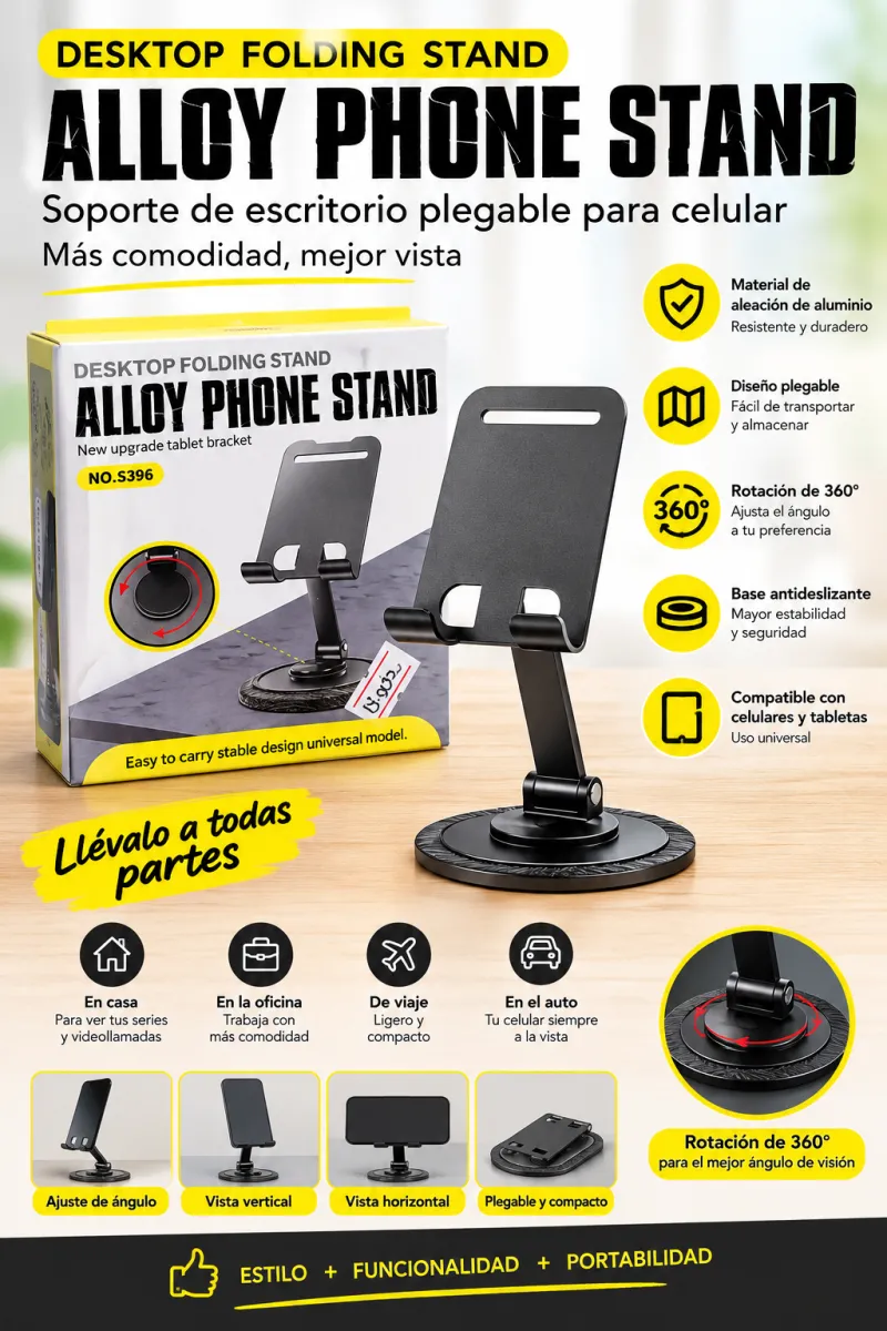 Soporte celular base redonda